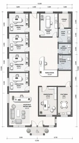 Small Medical Clinic Floor Plan